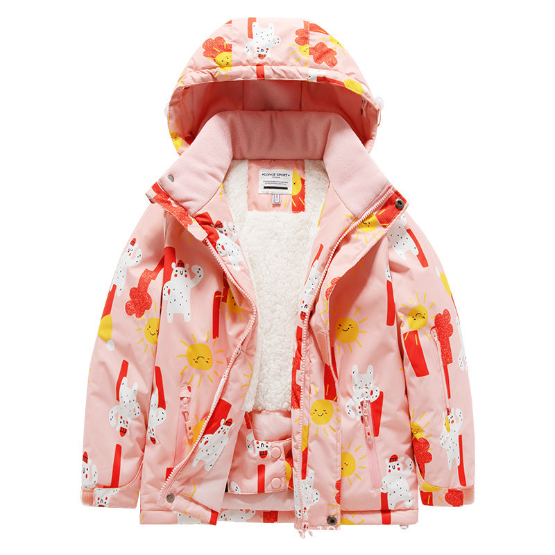 Children's Outdoor Ski Jacket - Thickened, Waterproof, and Windproof