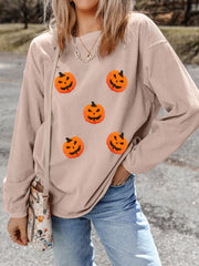 HALLOWEEN Women's Pumpkin Drop Shoulder Sweatshirt