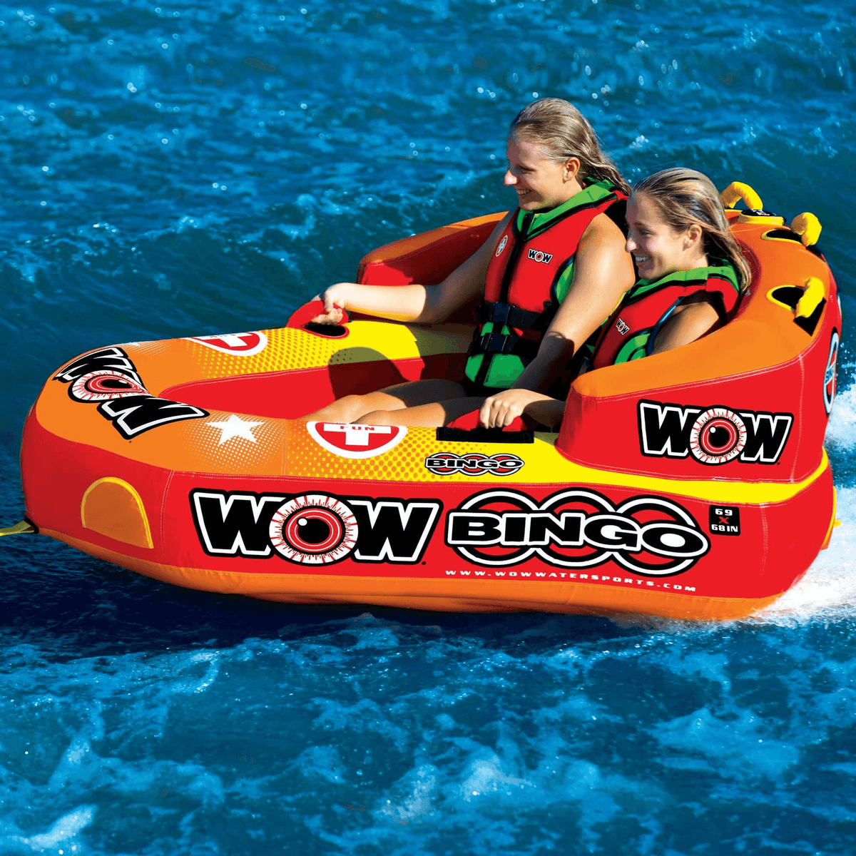WOW Watersports Bingo 1-2 Person Cockpit Ski Tube with Secured Seating