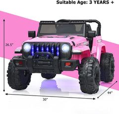 GBruno Store 12V Kids Ride-on Jeep Car with 2.4 G Remote Control - Pink
