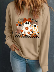 HALLOWEEN Women's Ghost Graphic Drop Shoulder Sweatshirt