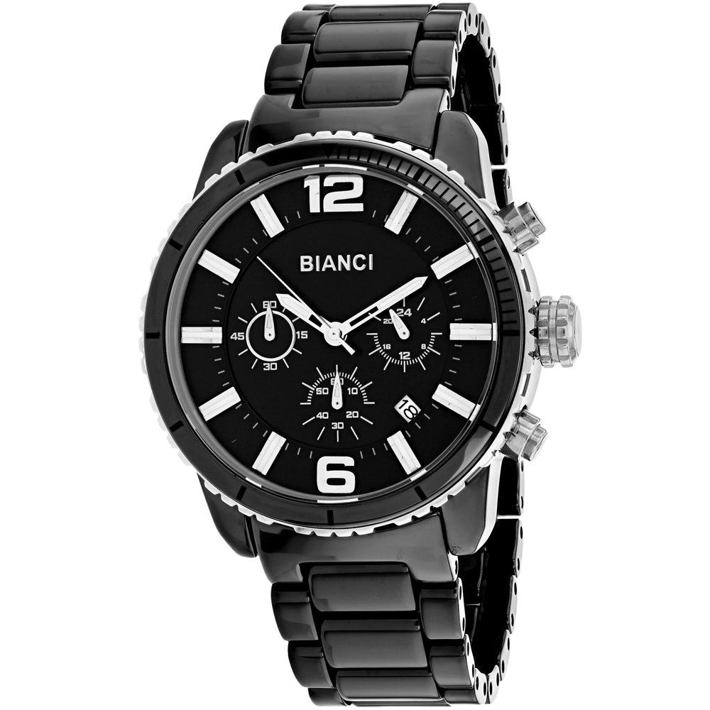 Roberto Bianci Men's Amadeo - Black Dial, Black/Silver Case - 50m