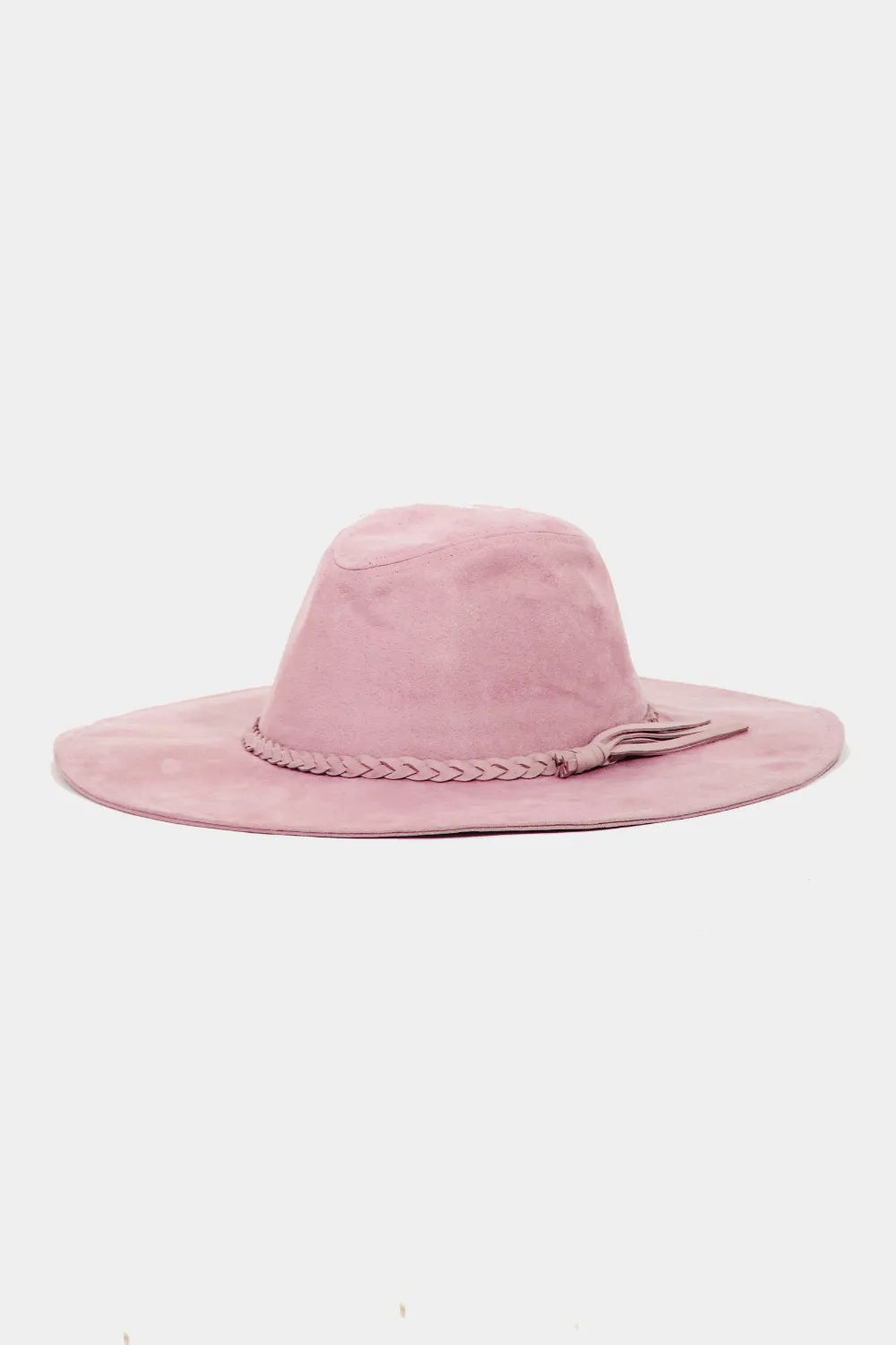 Women's Braided Faux Suede Sun Hat