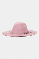 Women's Braided Faux Suede Sun Hat