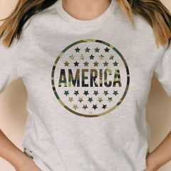 Women's Camo 'America' Graphic T-Shirt