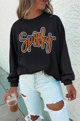 HALLOWEEN Women's 'Spooky' Rhinestone Drop Shoulder Graphic Sweatshirt
