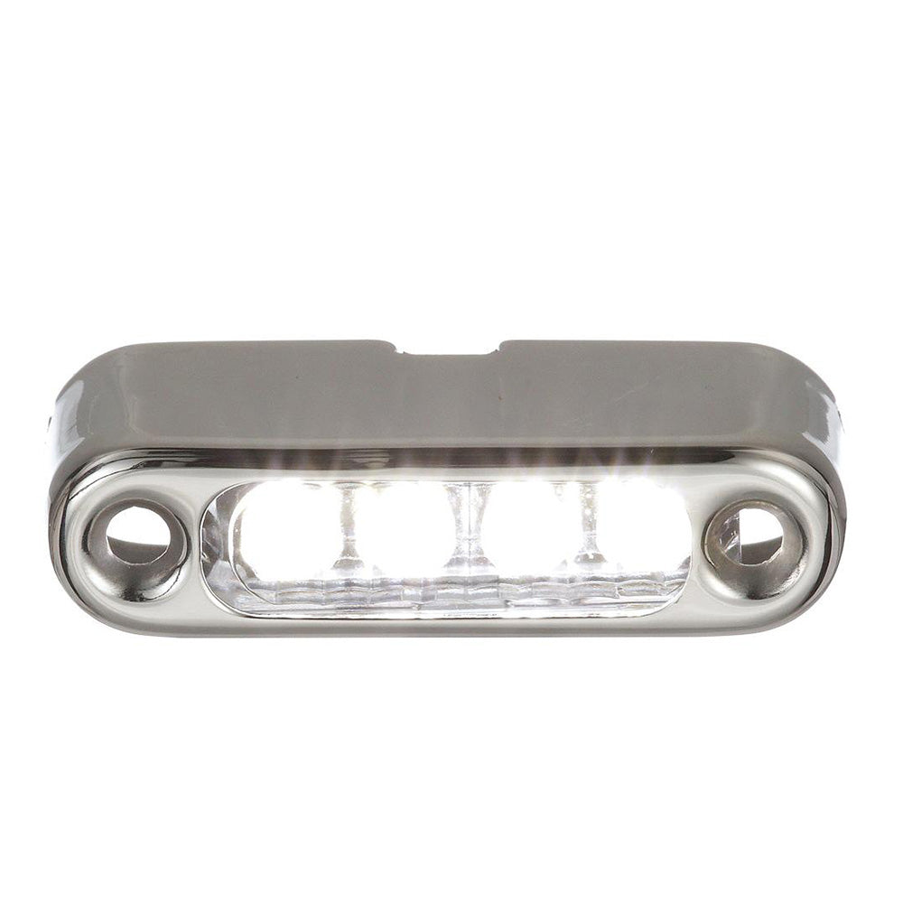 Attwood White LED Micro Light w/Stainless Steel Bezel, Vertical Mount