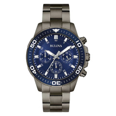 Bulova Men's Classic - Blue Dial, Grey Bracelet - 100m