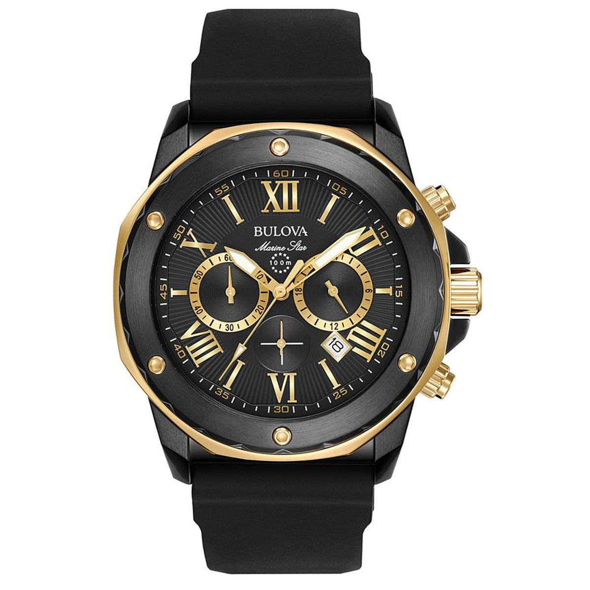 Bulova Men's Marine Star - Black Dial/Strap/Case - 100m