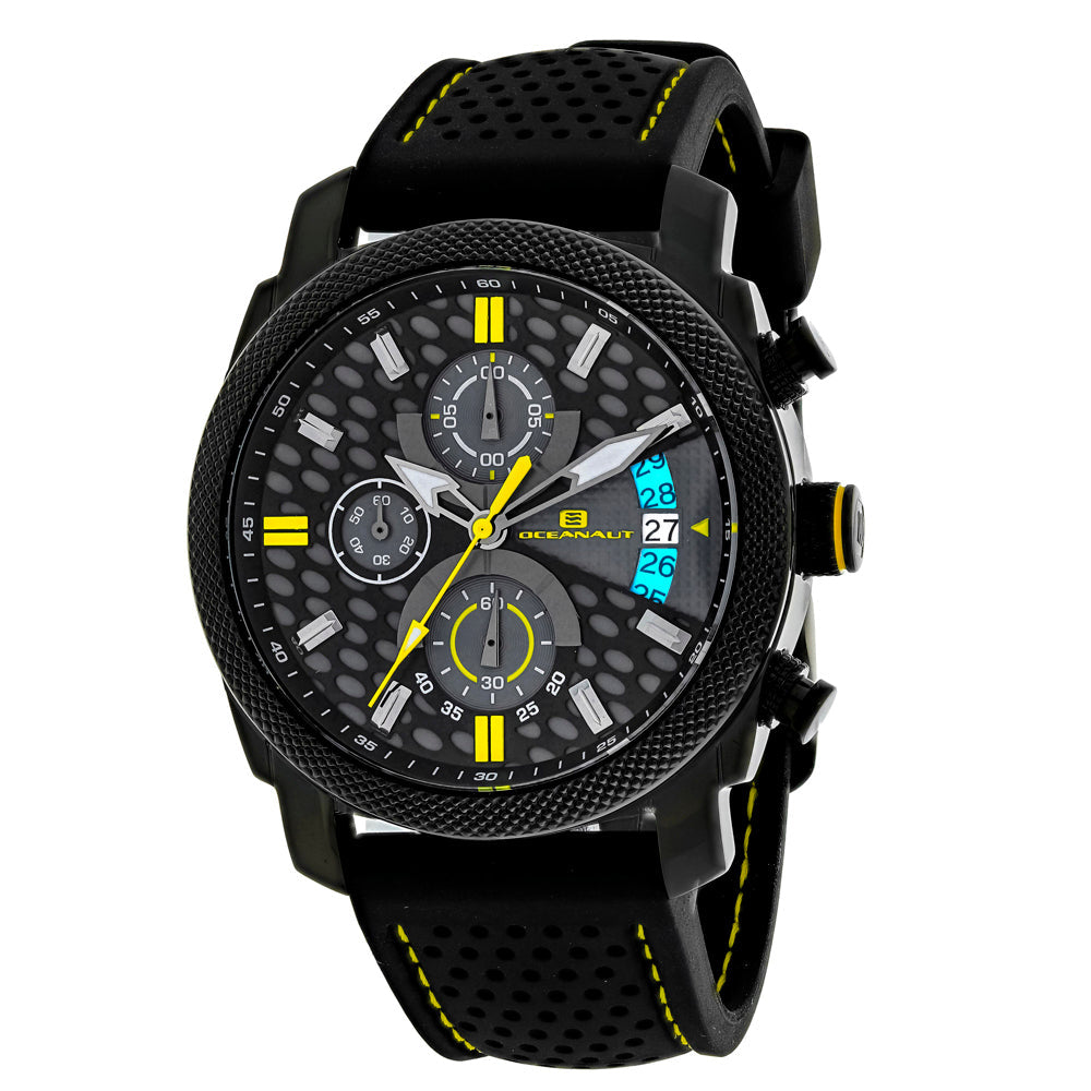 Oceanaut Men's Kryptonite - Black/Grey/Yellow Dial - 50m