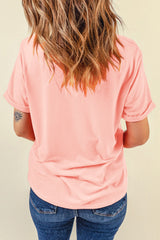 EASTER Women's Floral Bow Bunny Graphic T-Shirt