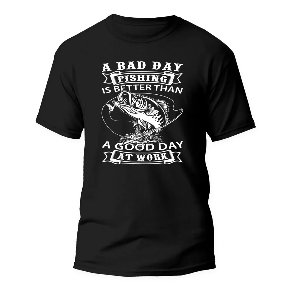 Outdoorzees Unisex 'A Bad Day Fishing' T-Shirt
