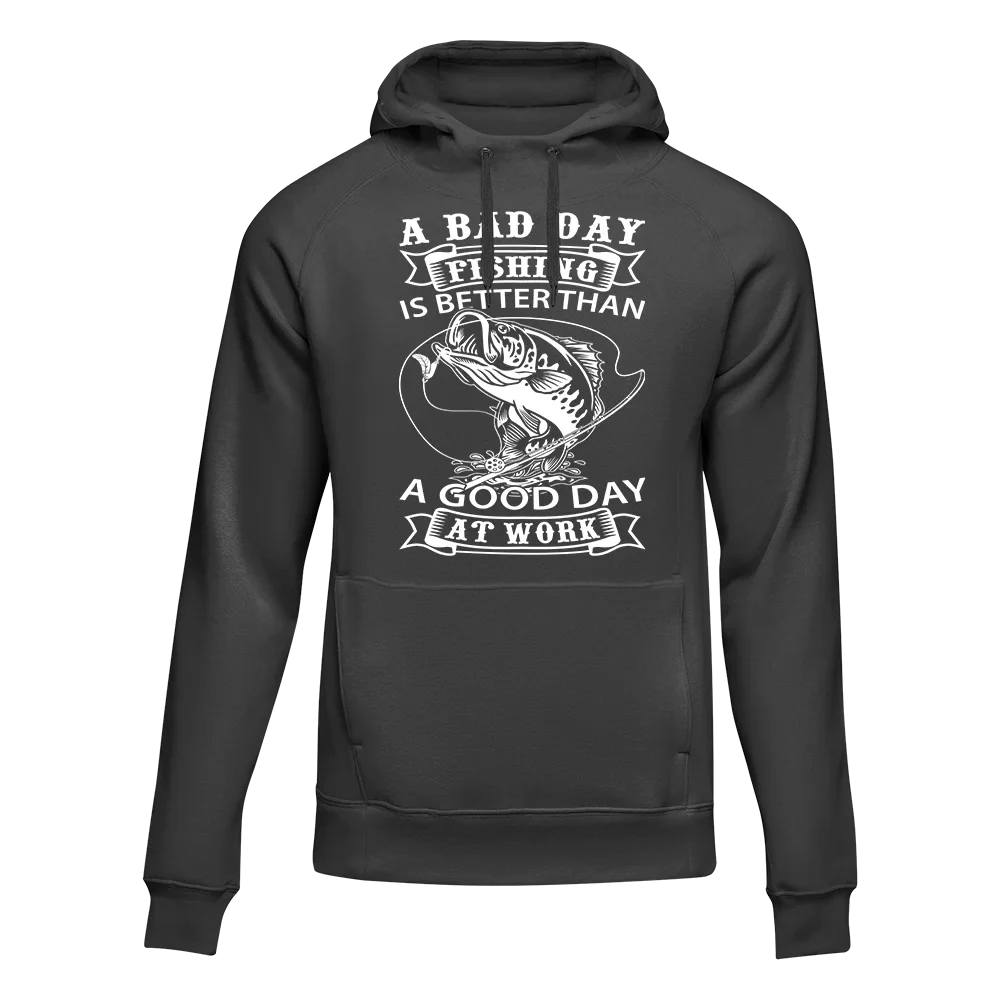 Outdoorzees Unisex 'A Bad Day Fishing' Hoodie
