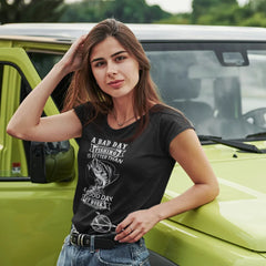 Outdoorzees Women's 'A Bad Day Fishing' Slim Fit T-Shirt
