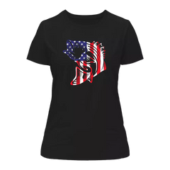 Outdoorzees Women's American Flag Fish T-Shirt