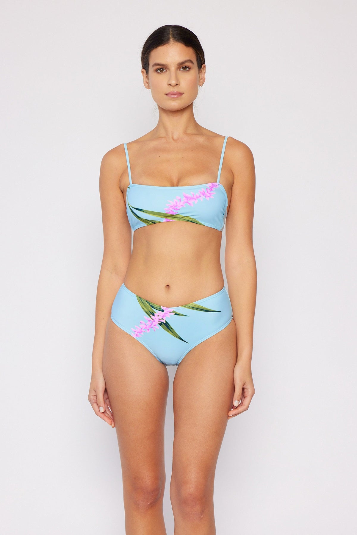 Women's Two-Piece Bandeau Bikini Swimsuit - Orchid Blue