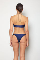 Women's Two-Piece Bandeau Bikini Swimsuit - Shine Navy