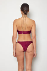 Women's Two-Piece Bandeau Bikini - Shine Wine