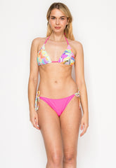Women's Two-Piece Bikini Swimsuit - Multi Leaves