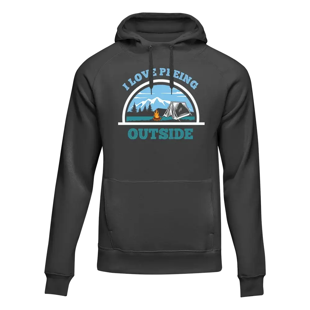 Outdoorzees Unisex 'I Love Peeing Outside' Fleece Hoodie