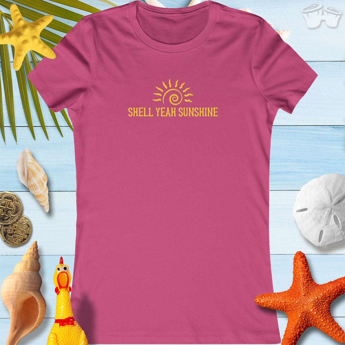 Women's 'SHELL YEAH SUNSHINE' ☀️ Fun Summer T-Shirt