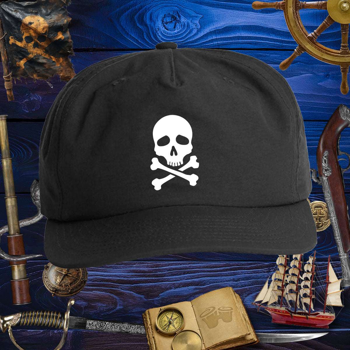 Unisex Skull & Bones Surf Cap | Jolly Pirate 🏴‍☠️