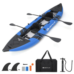12.5 Foot Inflatable 2-Person Kayak Set with Aluminum Oars and Repair Kit