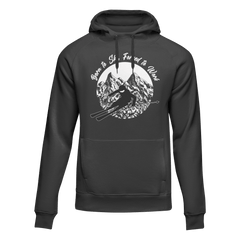 Unisex Adult's 'Born To Ski Forced To Work' Hoodie