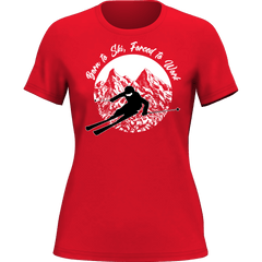 Women's 'Born To Ski Forced To Work' T-Shirt