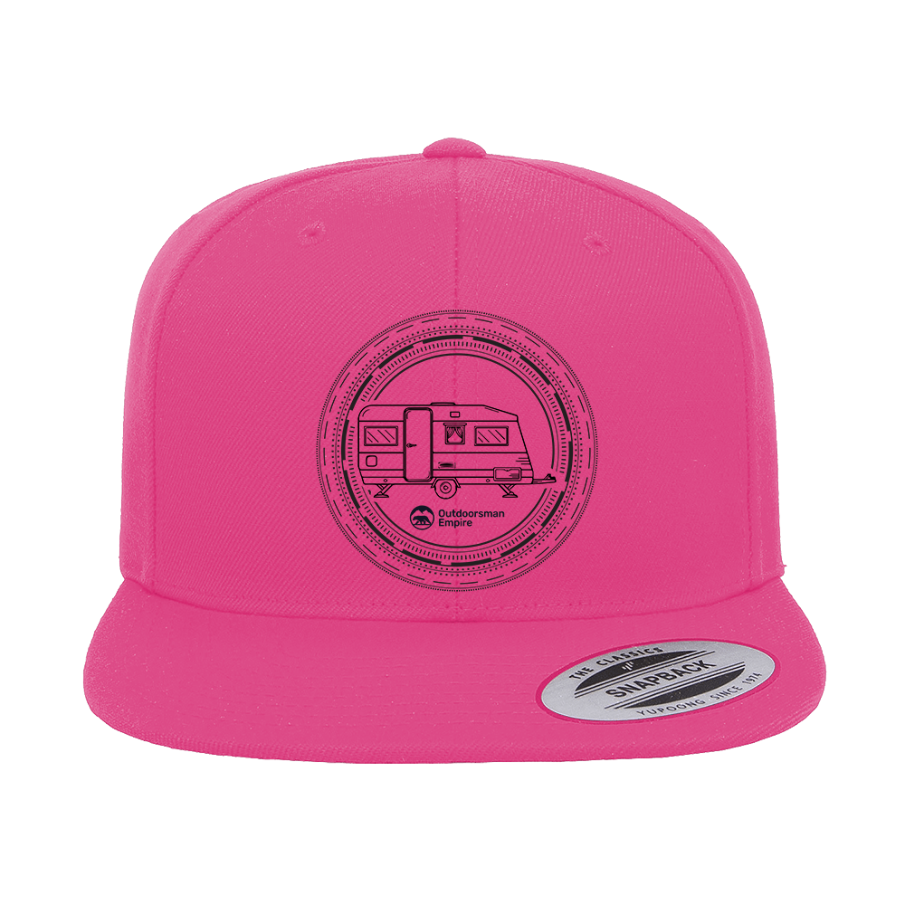 Outdoorzees Unisex Camping Kaleidoscope Embroidered Flat Bill Cap