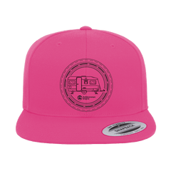 Outdoorzees Unisex Camping Kaleidoscope Embroidered Flat Bill Cap