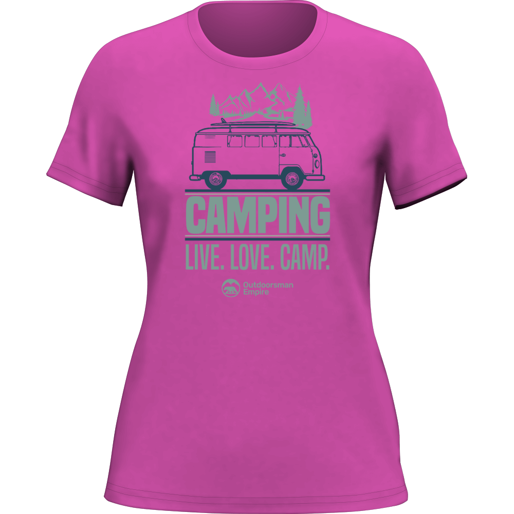 Women's 'Camping Live Love Camp' T-Shirt