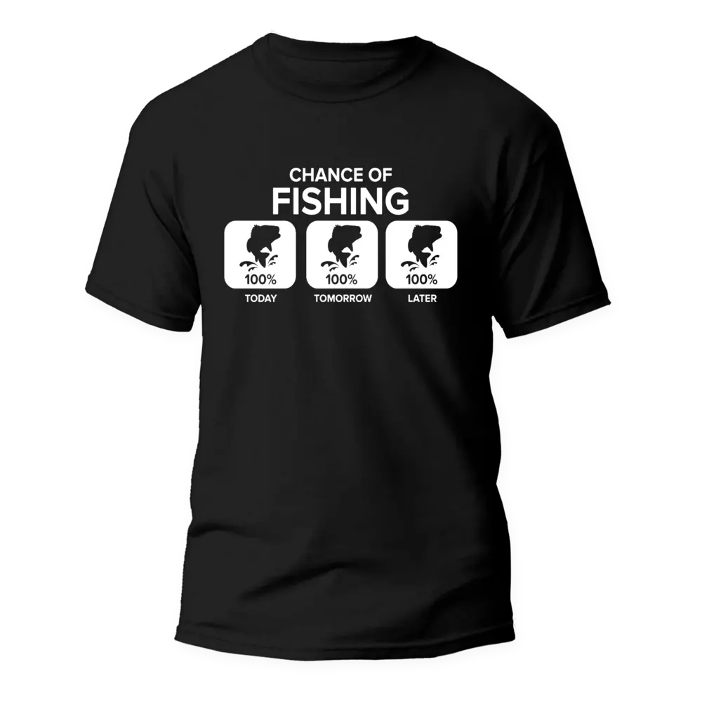 Outdoorzees Unisex 'Chance of Fishing' T-Shirt