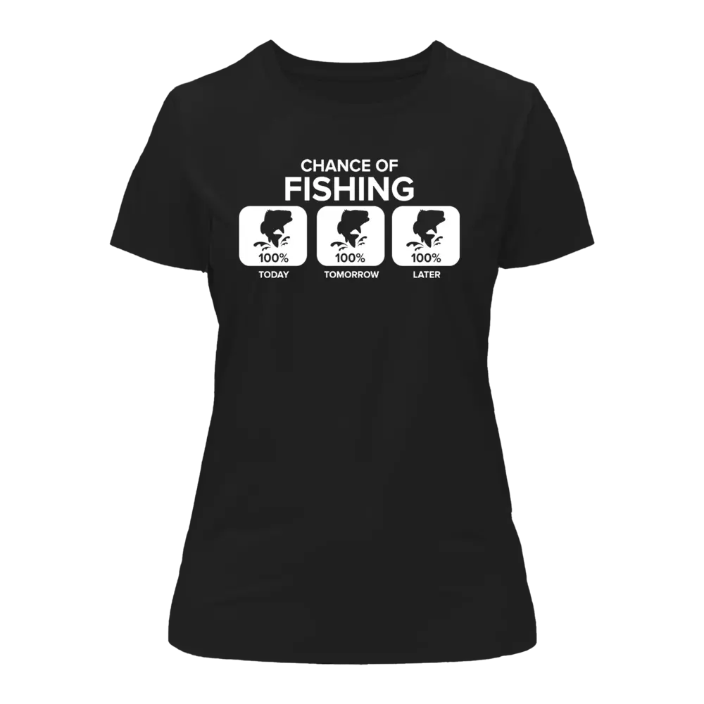 Outdoorzees Women's 'Chance of Fishing' T-Shirt