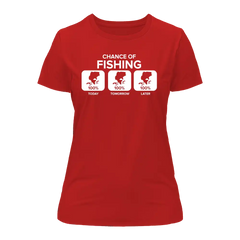 Outdoorzees Women's 'Chance of Fishing' T-Shirt