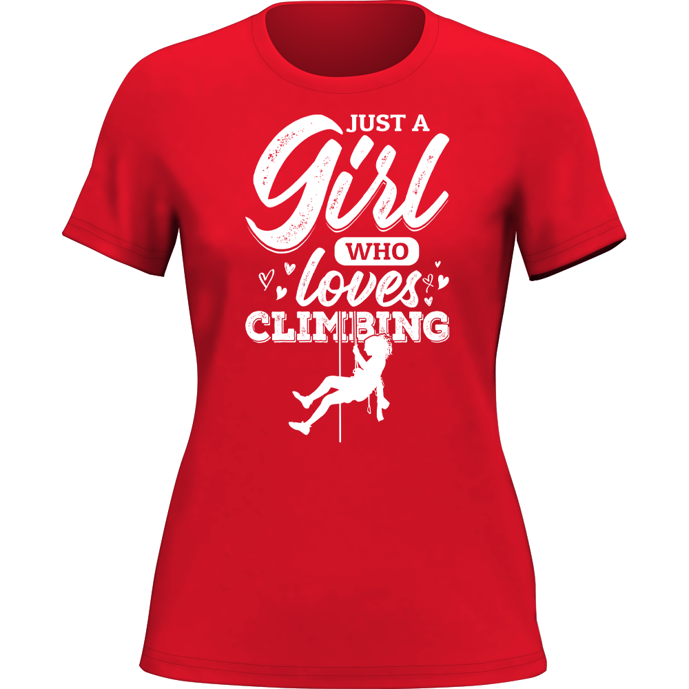 Outdoorzees Women's 'Just A Girl Who Loves Climbing' T-Shirt