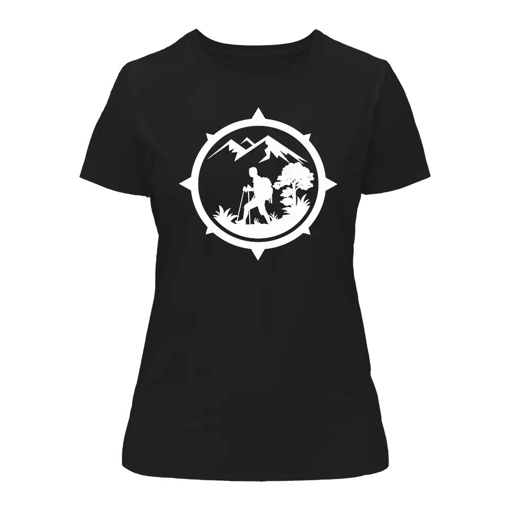 Outdoorzees Women's Hiking Mountain Compass T-Shirt