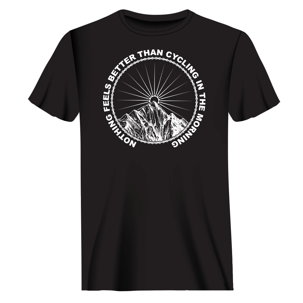 Outdoorzees Unisex 'Cycling In The Morning' T-Shirt