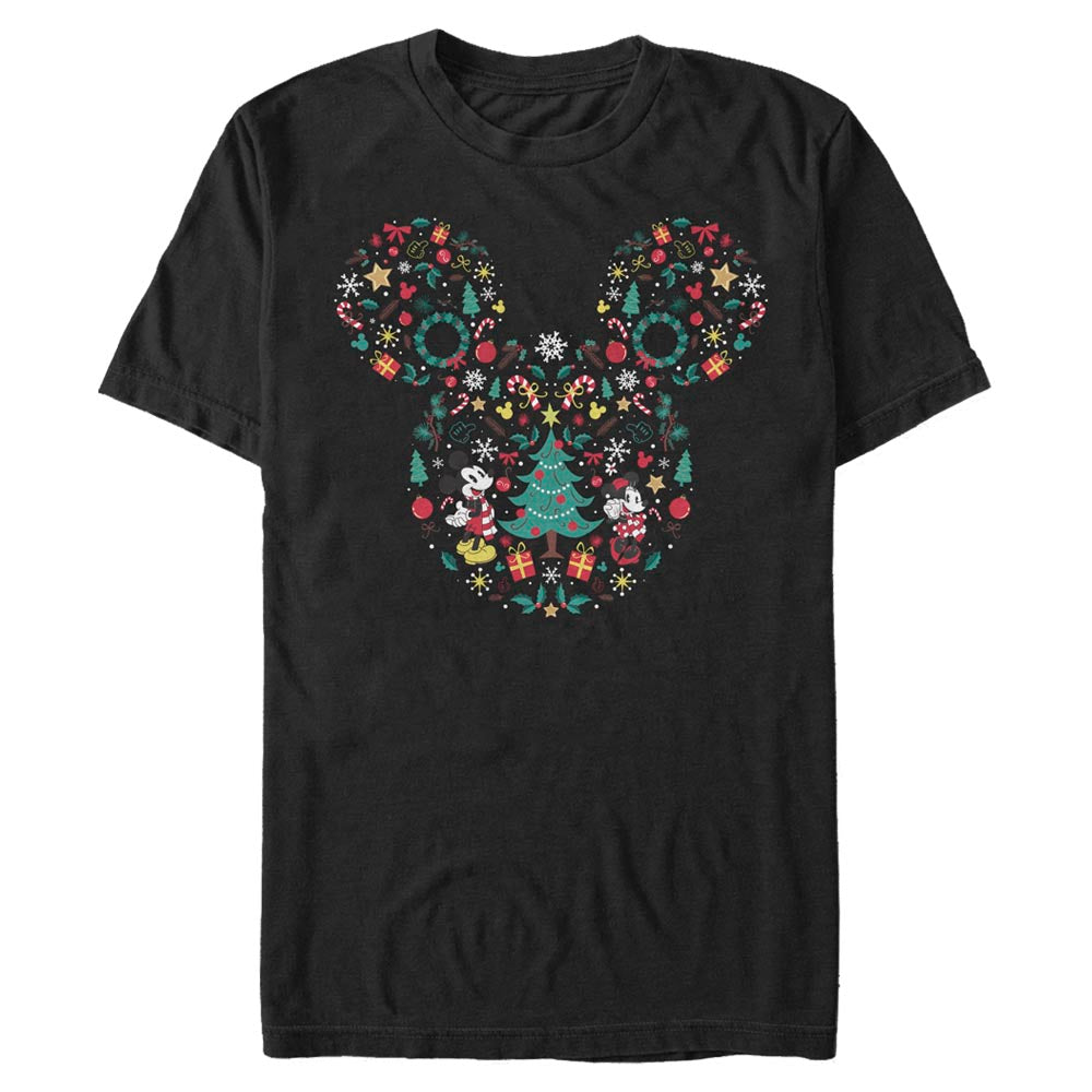Men's Disney Mickey Christmas Silhouette T-Shirt