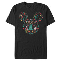 Men's Disney Mickey Christmas Silhouette T-Shirt