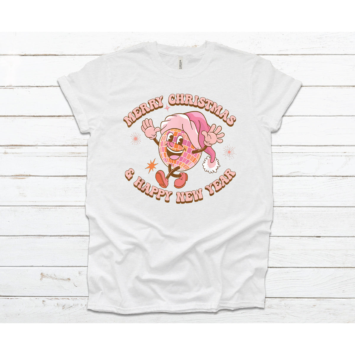 CHRISTMAS Girl's/ Women's Disco 'Merry Christmas' T-Shirt