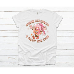 CHRISTMAS Girl's/ Women's Disco 'Merry Christmas' T-Shirt