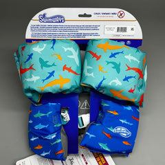 SWIMWAYS Swim Trainer Life Vest for Kids 33-55 lbs - Sharks