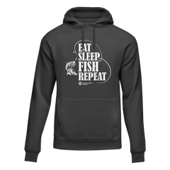 Outdoorzees Unisex 'Eat Sleep Fish Repeat' Hoodie