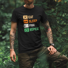 Outdoorzees Unisex 'Eat Sleep Fishing Repeat' T-Shirt