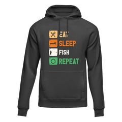Outdoorzees Unisex 'Eat Sleep Fishing Repeat' Hoodie