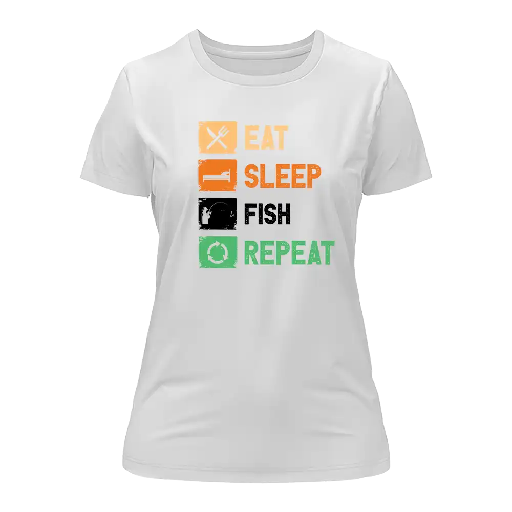 Outdoorzees Women's 'Eat Sleep Fishing Repeat' T-Shirt