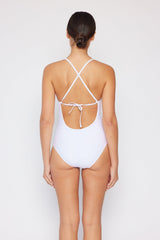 Women's One-Piece Swimsuit - White Palms