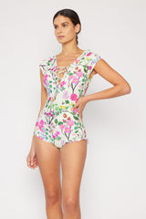 Women's One-Piece Swimsuit - Cherry Blossom/Cream