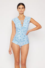 Women's One-Piece Swimsuit - Thistle Blue
